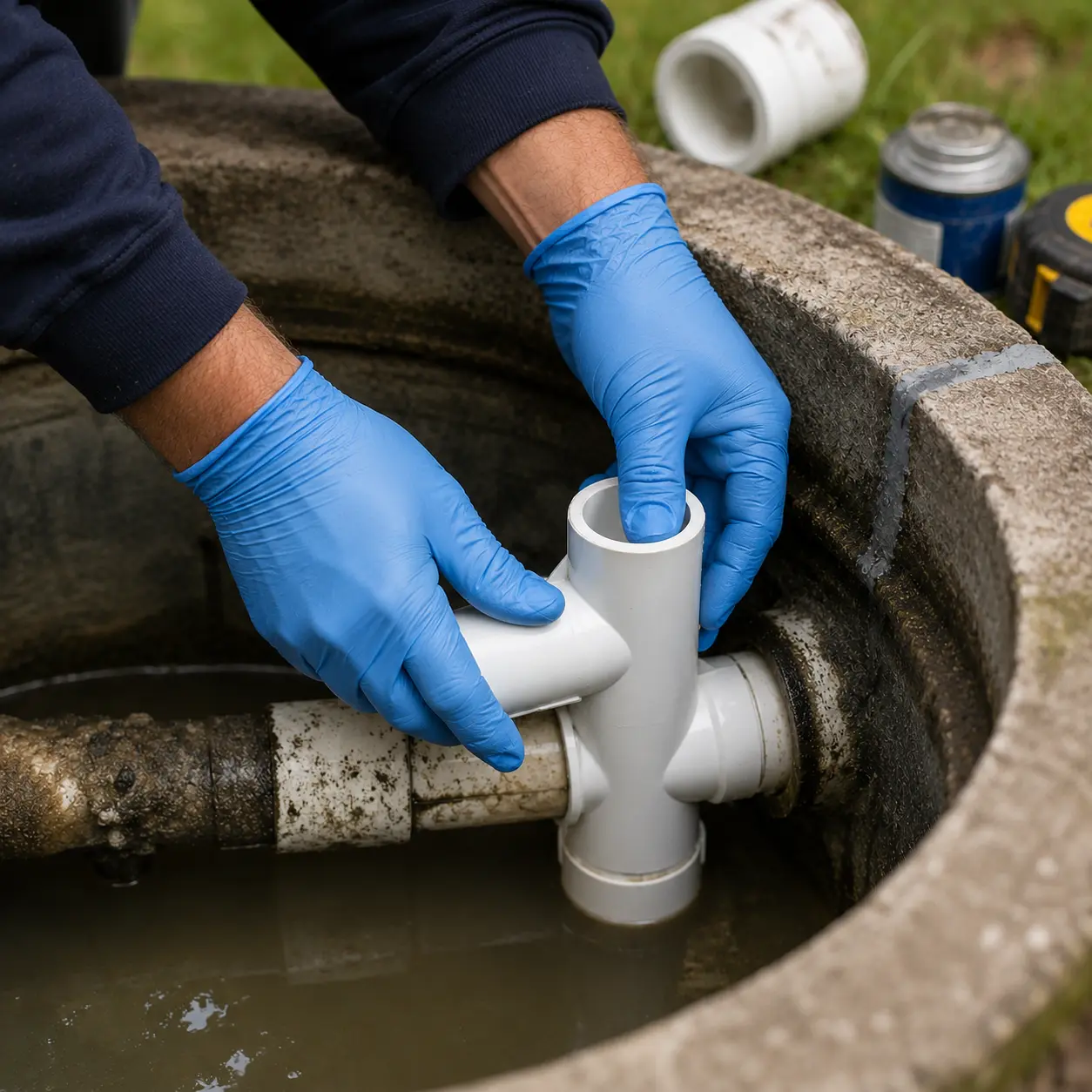 Septic system repair Kingsville Ontario plumber